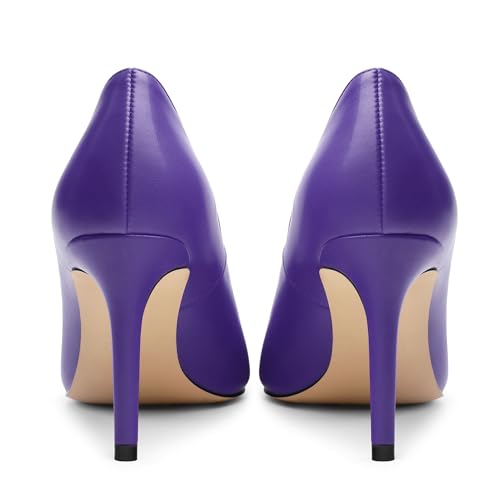 Women's Party Slip On Pointed Toe Matte Sexy Stiletto High Heel Pumps Shoes 3.25 Inch4