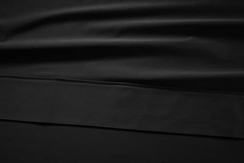 Image of LANE LINEN Twin Sheet Set - 450 Thread Count Premium Sateen Weave for Silky Feel On Skin - Cooling Sheets for Deep Sleep - Securely Fits Mattresses Upto 15'' Deep - Oeko Tex Certified - Black