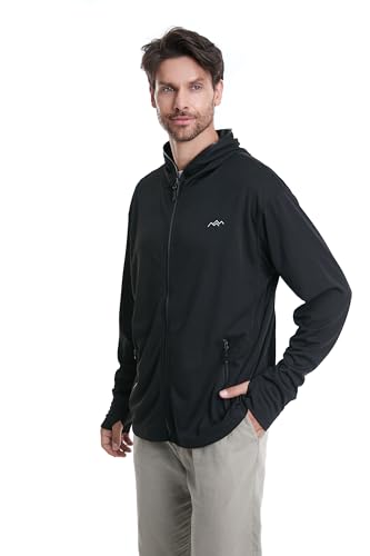 TRAILSIDE SUPPLY CO. Men's UPF50+ Sun Protection Lighweight Running Jackets Full Zip Workout Athletic Jackets4