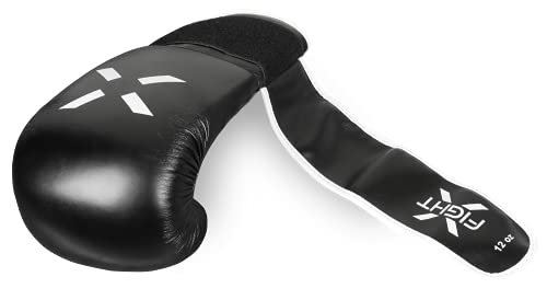 Fightx Boxing Gloves For Men & Women Mma Heavy Bag Gloves For Adults Boxing Gloves Men Lightweight Punching Bag Boxing Gloves For Training Sparring Boxing Gloves Kickboxing Gloves (Black/White, 12Oz) #TOP3