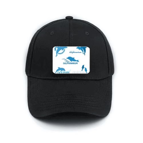 Casquette classique ajustable noire dauphin pour passionné de biologie marine