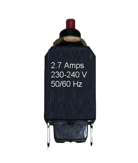 2.7 Amps To 15 Amps Circuit Breaker/Overload Switch for Mixer Grinder & Other Applications (2.7 A)-image-0