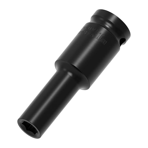 Image of 1 /2 inch Inch Drive by 10mm Deep Impact Socket, Heat-Treated CR-V Steel 3 Inch Length, 6-Point Metric Sizes