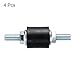 uxcell 4pcs M5x15mm Rubber Isolator Mounts with Studs 15x15mm Male Vibration Shock Absorber Zinc Plated Cylindrical Thread Mounts Anti Vibration Isolators with 8pcs M5 Lock Nuts