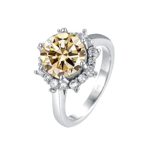 Bagues de mariage moissanite diamant jaune bleu rose femme