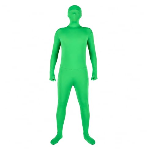 Andoer Combinaison Verte pour Photographie de Tout le Corps Deguisement Seconde Peau Combinaison Verte Unisexe Adulte Costume Extensible pour Photo Vidéo...