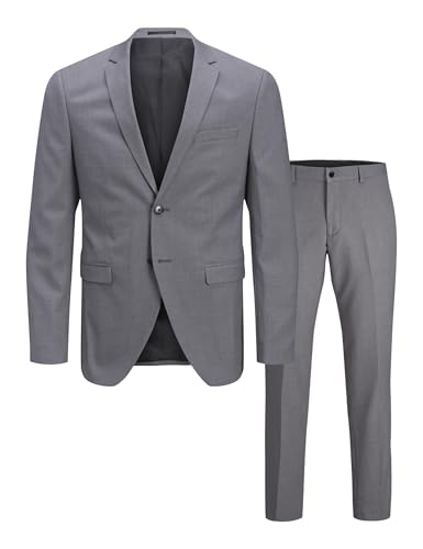 JACK&JONES Men's JPRFRANCO Suit NOOS Anzug, Light Grey Melange/Fit:SUPER Slim FIT, 56