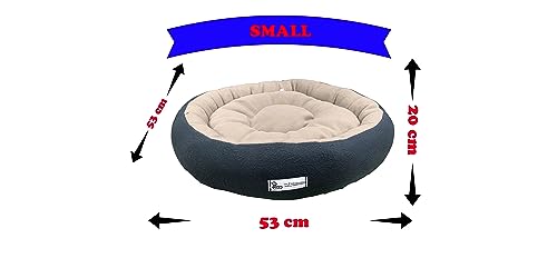 Image of Premium Small Size Dog Bed for Small Dogs and Puppies Anti Skid Bottom Washable Orthopedic Dog /cat Beds Cream /Black