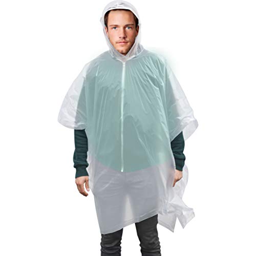 Preisvergleich Produktbild Bock op Kölle Regenponcho Damen Herren Einweg Spritzwassergeschützt Schutz Regencape Durchsichtig Transparent Regenmantel Unisex Dick (5er)