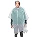 Produktbild Bock op Kölle Regenponcho Damen Herren Einweg Spritzwassergeschützt Schutz Regencape Durchsichtig Transparent Regenmantel Unisex Dick (5er)
