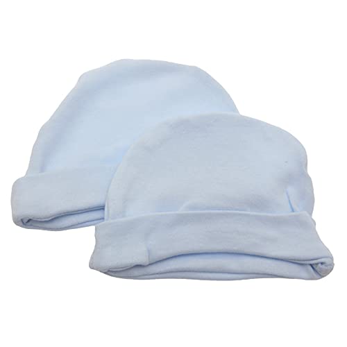 Wlabe Lot De 2 Soft Nouveau-né Chapeau de l'hôpital Infantile Chapeau de Chapeau avec Grand nœud Doux Mignon pépinière Bonnet Cover