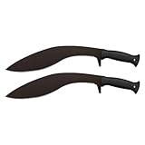 Cold Steel Kukri Plus 1055 18 Inch Curved Tactical Survival Machete with 13 Inch Carbon Steel Blade, Polypropylene Handle and Cor Ex Sheath (2 Pack)