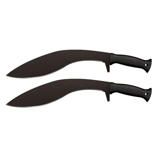 Cold Steel Kukri Plus 1055 18 Inch Curved Tactical Survival Machete with 13 Inch Carbon Steel Blade, Polypropylene Handle and Cor Ex Sheath (2 Pack)