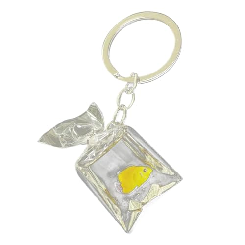 Niesel Llaveros para llaves de coche – Colgante de bolsa de agua de peces multiusos decoración | Llavero colgante creativo para llaves, mochilas, teléfonos, Estilo 1, Refer to description