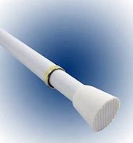 Graber 7/16-Inch Round Spring Tension Rod 18 To 28-Inch Adjustable Width - White #TOP1