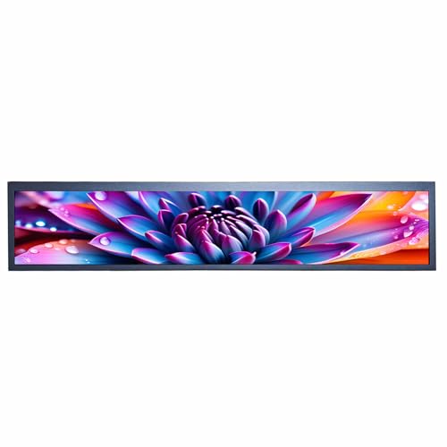 Image of VSDISPLAY 24'' Digital Signage Display 1920x360 Stretched Bar LCD | Android 11 IPS Advertising Monitor Supports USB Auto Copy Autoplay, for Marquee Supermarket Exhibition