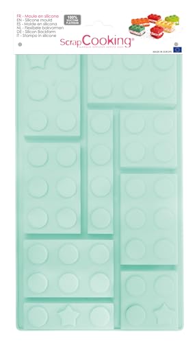Scrapcooking Moule Silicone Briques, Bleu
