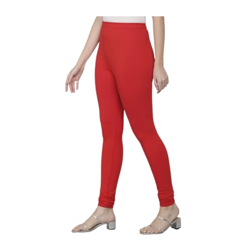 Image of Women's Slim Fit Cotton Lycra Churidar Leggings|Full Length|