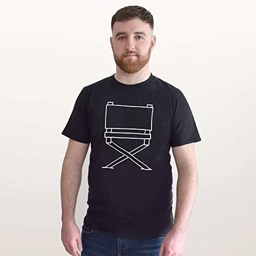 Large 'Director's Chair' Adult's Cotton T-Shirt (Black) (TA00097143)