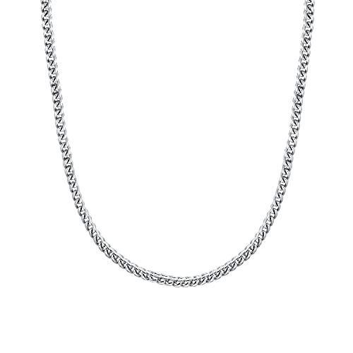 Collier en acier s.Oliver homme argent chaîne de cou moderne boîte bijoux incluse
