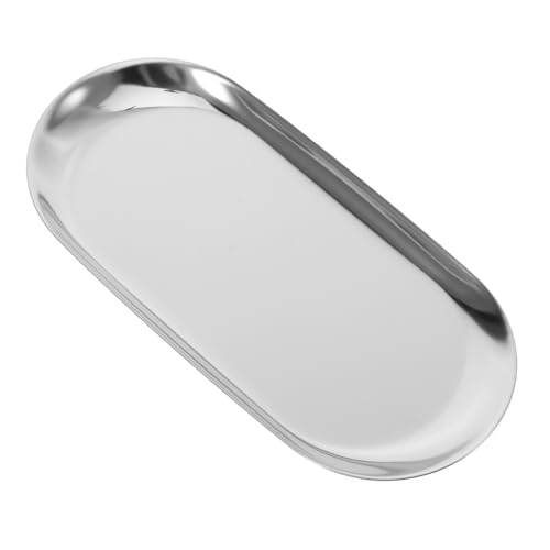 Cabilock Metal Tip Tray Serving Plate for Restaurant Tips Snacks Space Saving Design Multi Purpose Tray for Home and Cafe Use Compact