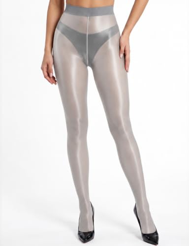 Image of Buauty Shimmer Tights for Women, Shiny Oil Pantyhose Stockings, Oil Bright Shaping Tight Ultra Shiny Sheer Tights High Waist