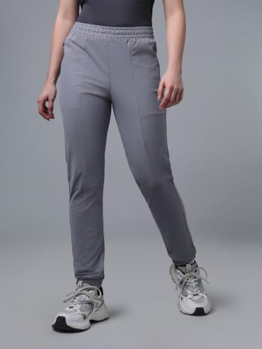 Image of TECHNOSPORT Women's Relaxed Fit Active Sports Joggers with DURACOOL Technology Mid Rise Drawstring Track Pants with Pockets Moisture Wicking Polyester Athleisure Workout Running Lounge Wear