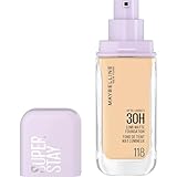 Maybelline New York Fondotinta a Lunga Tenuta, Per Tutti i Tipi di Pelle, Finish Matte Luminoso, Copertura Medio-Alta, Fino a 30H di Tenuta, Con Amminoacidi, Superstay Lumi-Matte, Tonalità: 118