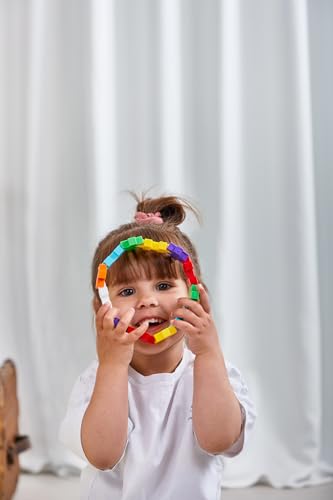 Image of PLUS PLUS Big 15 Piece Rainbow Mix - Large Building Blocks for Toddlers