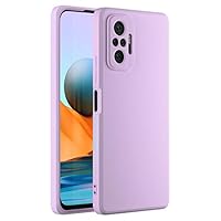 Ueokeird Coque Pour Redmi Note 10 (4G)/Redmi Note 10S Avec Protection D' écran En Verre Trempé, Motif Floral Transparent, Coque De Protection Intégrale Pour Xiaomi Redmi Note 10S (fleur Violette