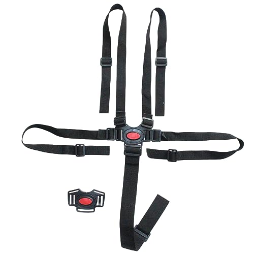 5-Punkt Sicherheitsgurt Für Hochstühle & Kinderwagen - Universal Baby Gurtersatz Grau