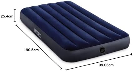 INTEX 64757E Dura-Beam Standard Downy Air Mattress: Fiber-Tech – Twin Size – 10in Bed Height – 300lb Weight Capacity – Pump Sold Separately — view 7