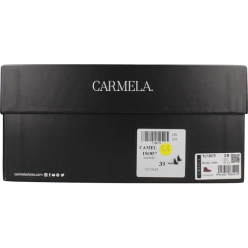 Carmela Para Mujer. 16180502-CAMEL Botines De Piel 161805 MarróN (37), Plano, Cordones, Cremallera, Casual - 8