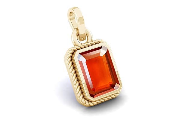 sidhgems 11.00 Ratti 10.00 Carat Certified Natural Hessonite (Gomed) Gold Plated Pandent/Pendant for Astrological Purpose-picture-15