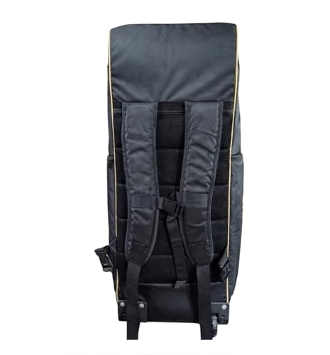 Image of Cricket Kit Bags Durable Polyester | Adjustable Shoulder Straps | Water Resistant Design | Stylish Cricket Bag for Cricketers (Black Edition)