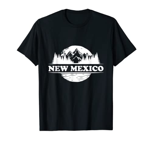 New Mexico Vintage Santa Fe Mountain Camping Escursioni Souvenir Maglietta