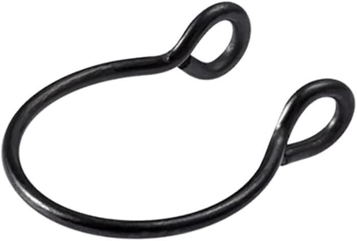Black Surgical Steel Unisex Fake Faux Hoop Thin Septum Nose Ring Clip Stud No Piercing, Small, Stainless Steel, No Gemstone