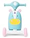 Skip Hop Kids 3-in-1 Baby Activity Push Walker & Ride On Scooter Toy, Unicorn