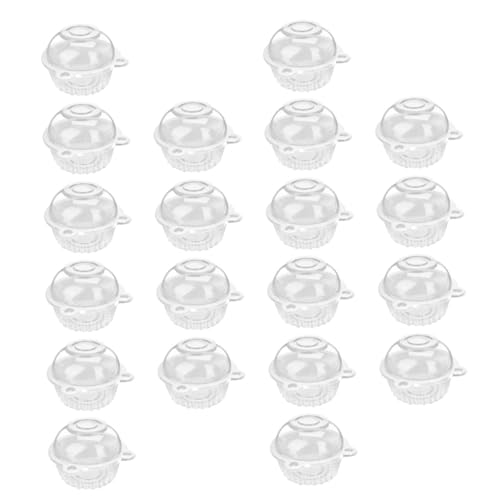 Cabilock 50pcs Portable Cupcake Storage Boxes Lids Design Food Containers for Weddings Parties Showers and Festivals for Presenting Your Treats