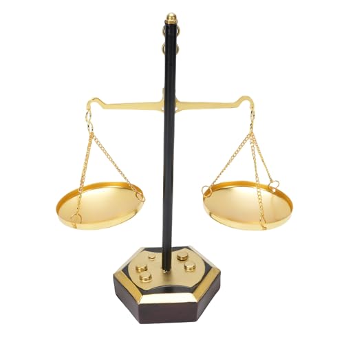 WOHPNLE Bandeja de torres de joyería de metal de estilo vintage, escala de equilibrio de peso antiguo decorativo para el hogar para el pasillo de la sala de estar de entrada