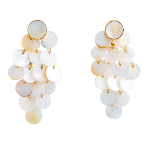 Boucles d'oreilles Maldives Blanc, Boucle d'oreille Bijou