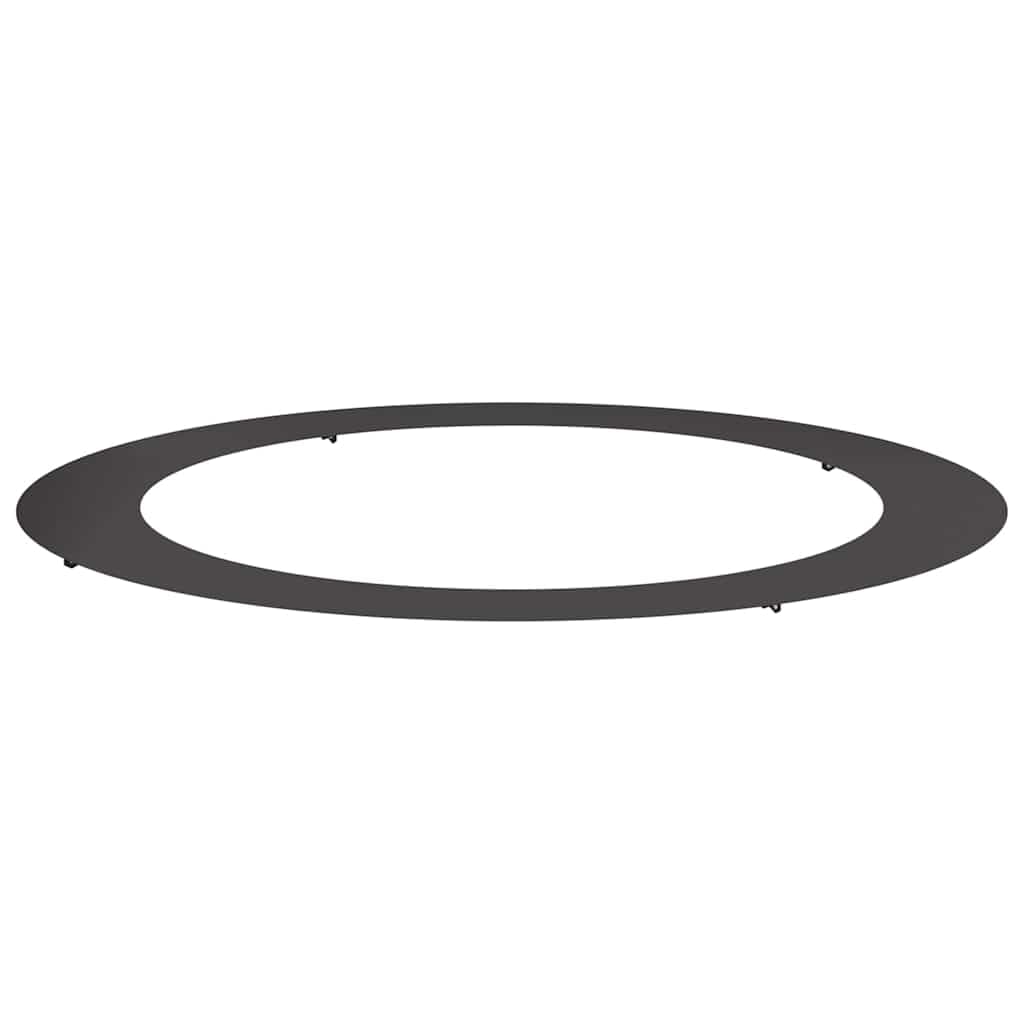 Anneau d'arbre Décoratif Moderne en Acier Noir Ø90/120 cm pour Jardin et Terrasse, Protection Racinaire, Design Épuré et Durable pour Aménagement Paysager Extérieur