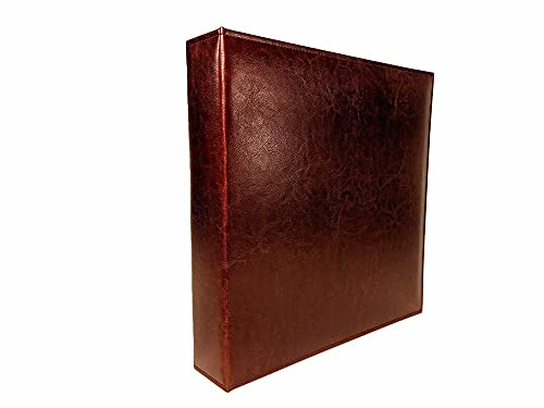 Photo Album Self Adhesive, 100 Pages 50 Sheets, Self Stick Sheet, Scrapbook, Picture Book, 4X6, 5X7, 8X10, 8-1/2X11, Replaceable Pages (Brown) #TOP2