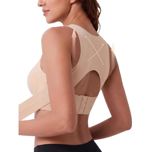 Posture Corrector Bra for Women Front Closure Cross Back Support Bra - image 1