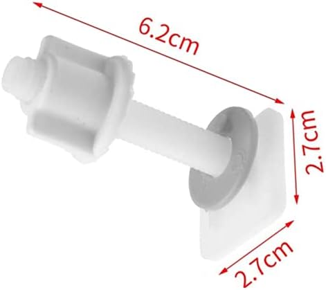 4 Pack Toilet Seat Repair Screws Kits 27x27mm Plastic Hinge Bolt Screws for Repair Fitting Screw with Nuts Set