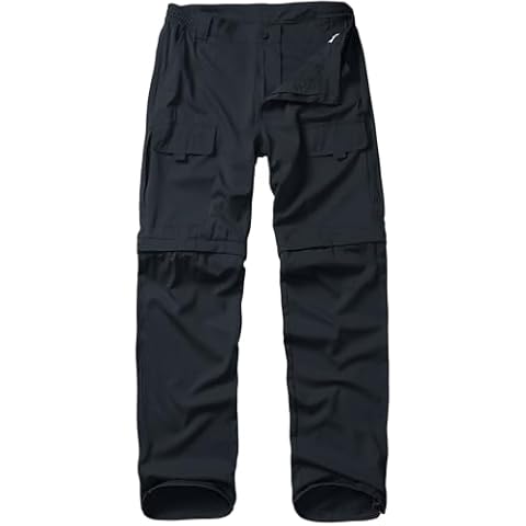Hiking Pants Men Convertible Quick Dry UPF 50 Lightweight Zip Off Safari Fishing Travel Cargo Trousers #2290-Dark Grey-42 Cover