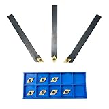 3pcs 3/8'/10mm Indexable Carbide Lathe Turning Tool Holder Set SDNCN1010H07 + SDJCL1010H07 + SDJCR1010H07 with...