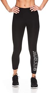 Reebok Women's 7/8 Workout Leggings w/High-Rise Waist - Performance Compression Athletic Tights