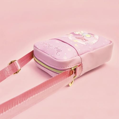 Image of cute cartoon-themed mini crossbody bag, also a shoulder bag, features a cartoon pattern design