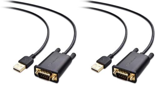 Cable Matters USB RS232 �ϊ��P�[�u�� 1m Type-A to DB9 (× 2)